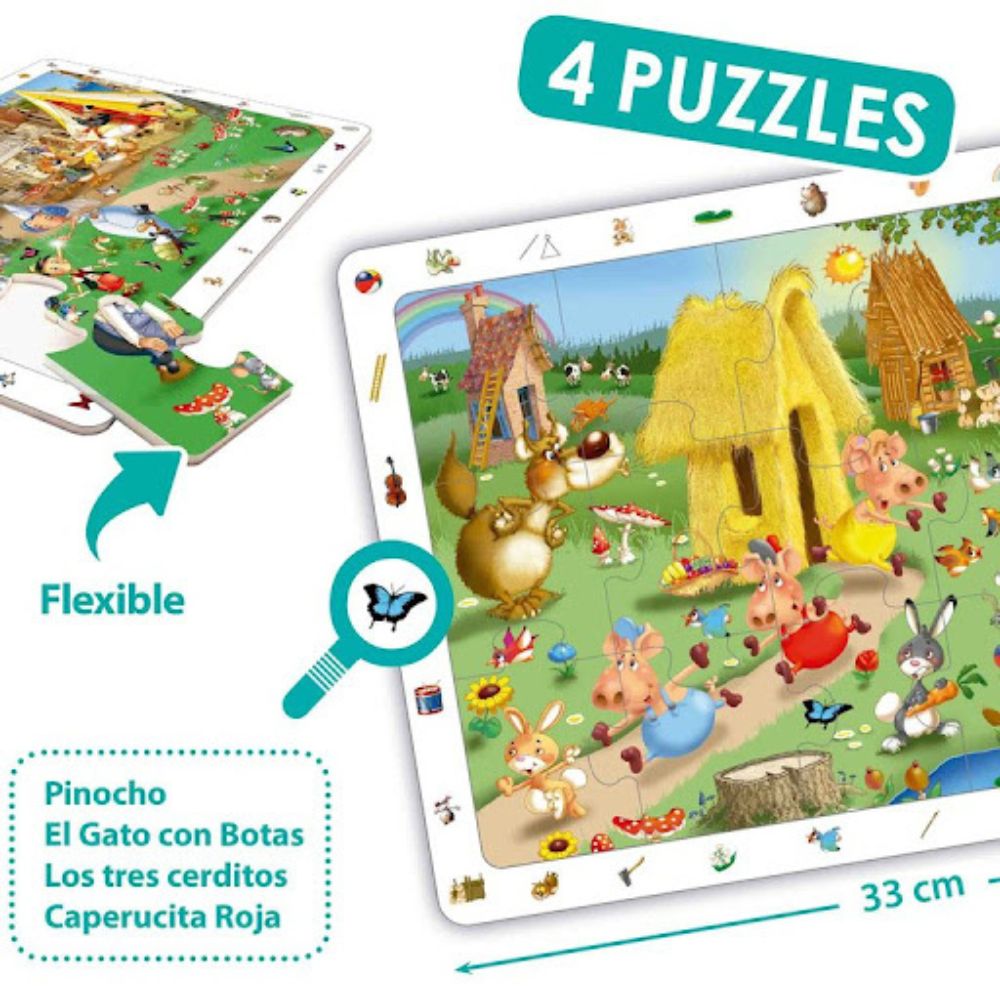 Libro de puzzles magnéticos - Granja - logopedicum